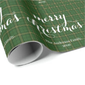 Classic Plaid Merry Christmas Festive - Geschenkpapier (Rolleneckpunkt)