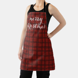 Classic Plaid Merry Christmas Festive - Schürze