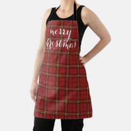 Classic Plaid Merry Christmas Festive - Schürze