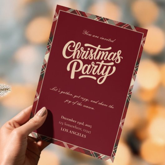 Classic Plaid Ralph Lauren Traditional Christmas Einladung