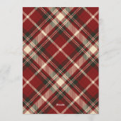 Classic Plaid Ralph Lauren Traditional Christmas Einladung (Rückseite)