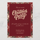 Classic Plaid Ralph Lauren Traditional Christmas Einladung (Vorderseite)