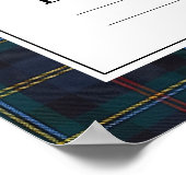 Classic Plaid Teddy Bear Baby Shower Poster (Ecke)