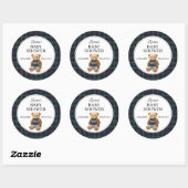 Classic Plaid Teddy Bear Baby Shower Stickers (Blatt)