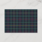 Classic Plaid Teddy Bear Diaper Raffle Cards Begleitkarte (Rückseite)