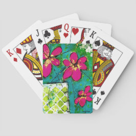 Classic Playing Cards mit Art Three Pink Blume Spielkarten