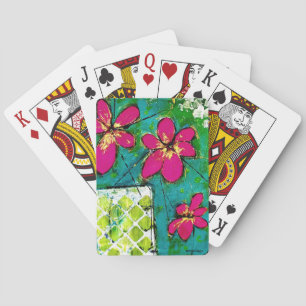 Classic Playing Cards mit Art Three Pink Blume Spielkarten