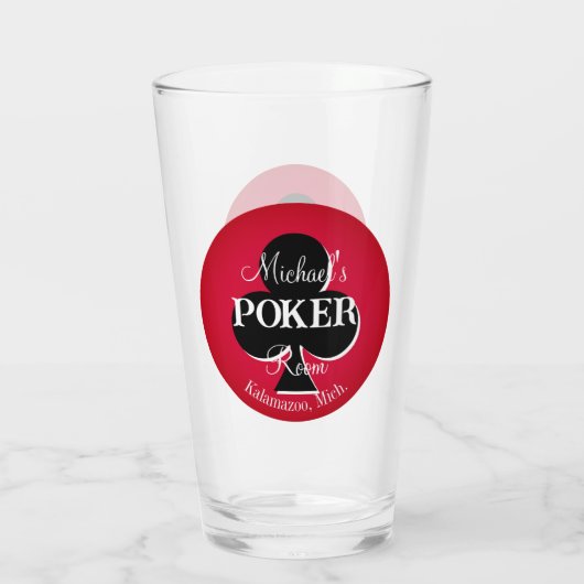 Classic Playing Cards Poker Room Glass - Club Glas (Rückseite)