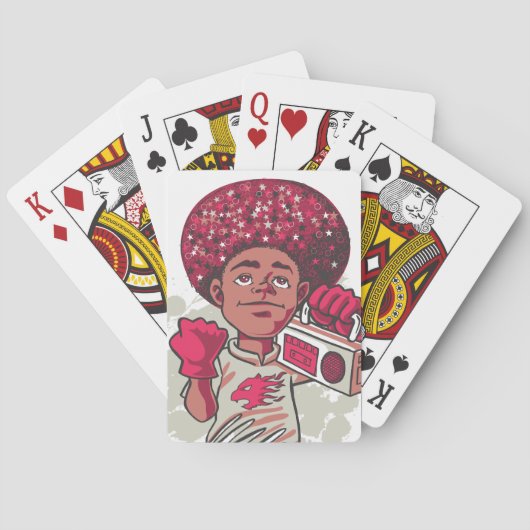 Classic Playing Cards – YOUTH Power Afro & Boombox Spielkarten (Rückseite)