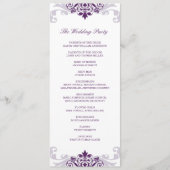 Classic Plum Lila Elegantes Ironwork Hochzeit Programm (Vorderseite)