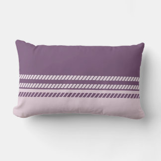 Classic Plum Mauve Pink with Stripes Throw Pillow Lendenkissen