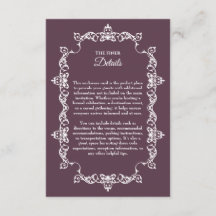 Classic Plum Purple Ornately Framed Wedding
