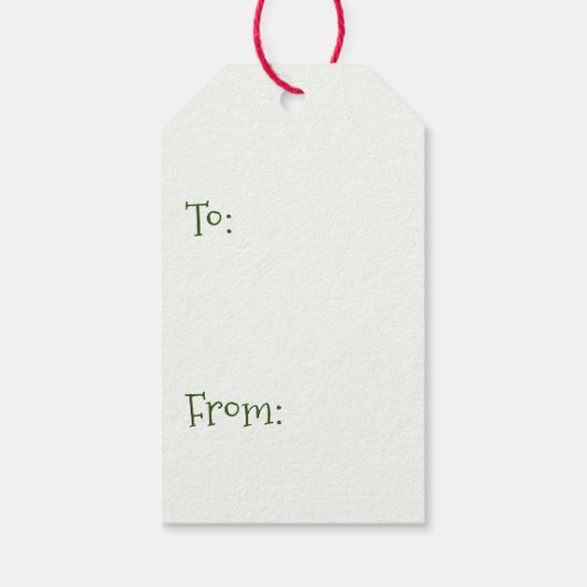 Classic Poinsetta Geschenkanhänger (Rückseite)