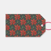 Classic Poinsetta Geschenkanhänger (Vorderseite (Horizontal))