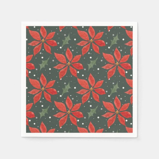 Classic Poinsetta Serviette (Vorderseite)