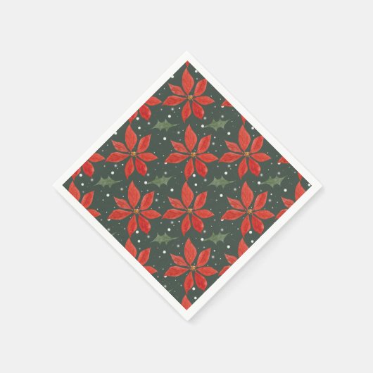 Classic Poinsetta Serviette (Ecke)