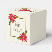 Classic Poinsettia Einfach Niedlich Moderne Weihna Geschenkschachtel (Rückseite)