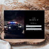 Classic Police Academy Graduation RSVP Karte