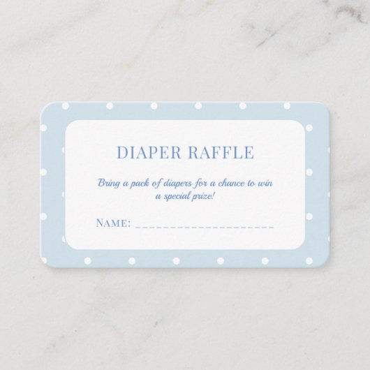 Classic Polka Dot Baby Duschdichter Raffle Ticket Begleitkarte (Vorderseite)