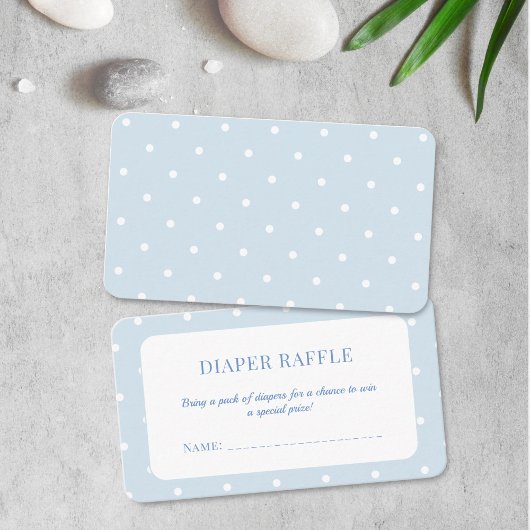 Classic Polka Dot Baby Duschdichter Raffle Ticket Begleitkarte