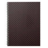 Classic Polka Dot Pattern, Brown, Boho Polka Dots Notizblock (Vorderseite)