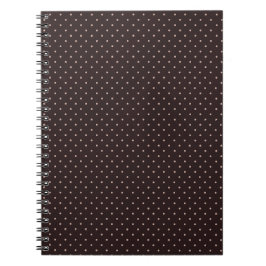 Classic Polka Dot Pattern, Brown, Boho Polka Dots Notizblock