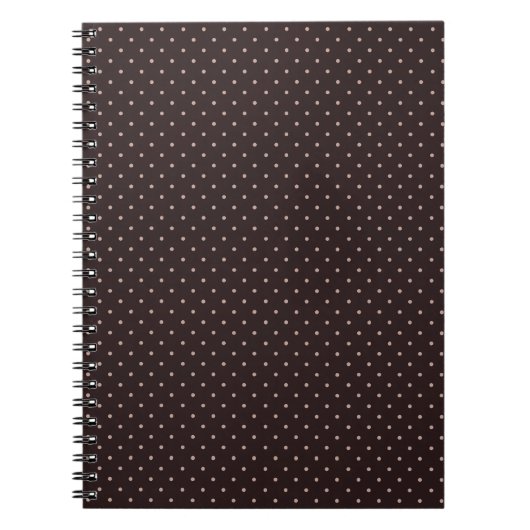 Classic Polka Dot Pattern, Brown, Boho Polka Dots Notizblock (Vorderseite)
