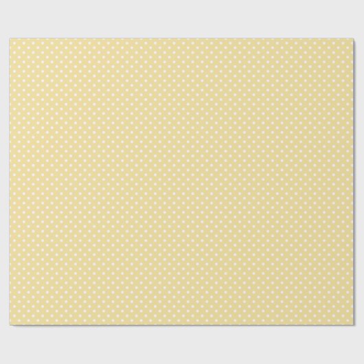 Classic Polka Dot White - Canary Yellow Geschenkpapier (Flach)