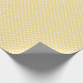 Classic Polka Dot White - Canary Yellow Geschenkpapier (Ecke)