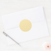 Classic Polka Dot White - Canary Yellow Runder Aufkleber (Umschlag)
