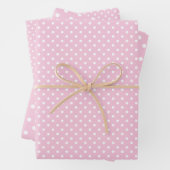 Classic Polka Dot White - Light Pink Geschenkpapier Set (Beispiel)