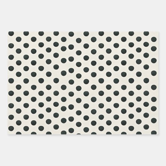 Classic Polka Dot White Red Black Tie Collection Geschenkpapier Set (Vorderseite 3)