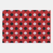 Classic Polka Dot White Red Black Tie Collection Geschenkpapier Set (Vorderseite 2)