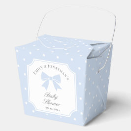 Classic Polka Dots Dusty Blue Bow Boy Baby Dusche Geschenkschachtel