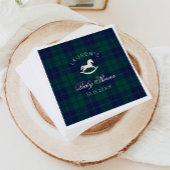 Classic Polo Rocking Horse Green Kariert Baby Show Serviette