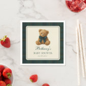 Classic Polo Tartan Teddy Bear Baby Shower Serviette (Beispiel)