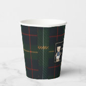 Classic Polo Teddy Bear Preppy Plaid Baby Shower  Pappbecher (Rechts)