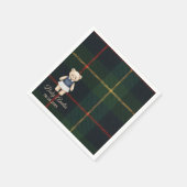 Classic Polo Teddy Bear Preppy Plaid Baby Shower  Serviette (Ecke)