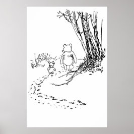 Classic Pooh Bear & Piglet Spaziergang durch das P Poster