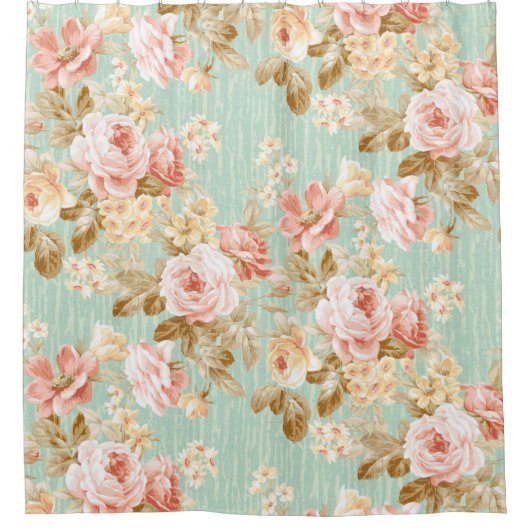 Classic Popular Flower Seamless pattern background Duschvorhang (Vorderseite)