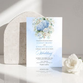 Classic Powder Blue Hydrangea Wedding Invitation Einladung