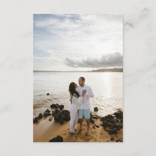 Classic Powder Blue Monogram Elegant Wedding Begleitkarte (Rückseite)