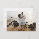 Classic Powder Blue Monogram Elegant Wedding RSVP Karte (Rückseite)