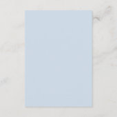 Classic Powder Blue Ornately Framed Wedding Begleitkarte (Rückseite)
