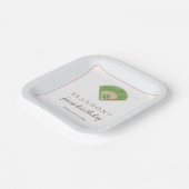 Classic Preppy Baseball First Birthday Rookie One  Pappteller (Gewinkelt)