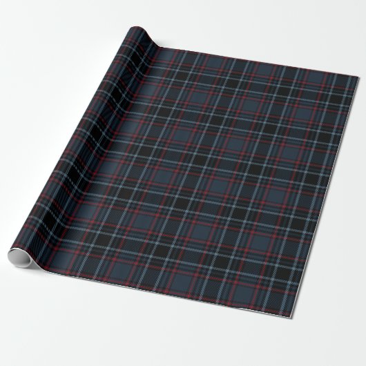 Classic Preppy Blue Tartan Plaid Pattern Geschenkpapier (Ungerollt)