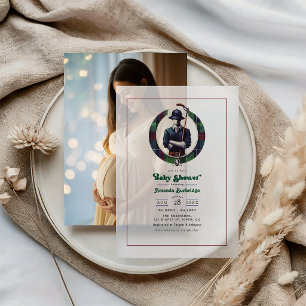 Classic Preppy Charm Baby Shower Pergament Einladungen