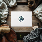 Classic Preppy Charm Monogram Runder Aufkleber