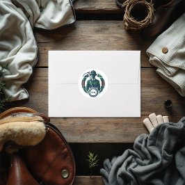 Classic Preppy Charm Monogram Runder Aufkleber