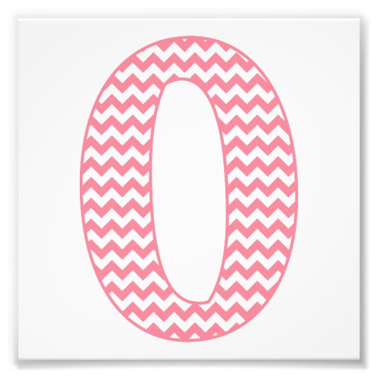 Classic Preppy Pink Zickzack Letter O Monogram Fotodruck (Vorne)